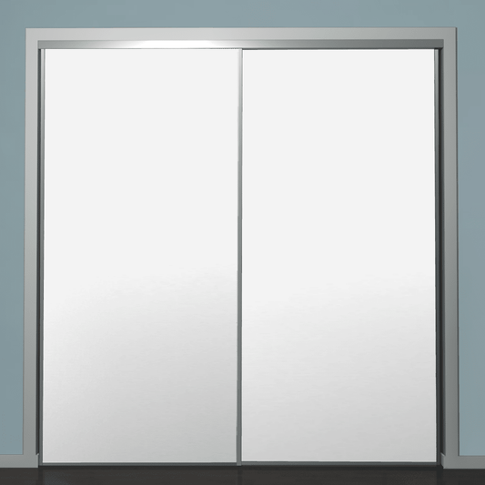 Double Sliding Doors: White / White