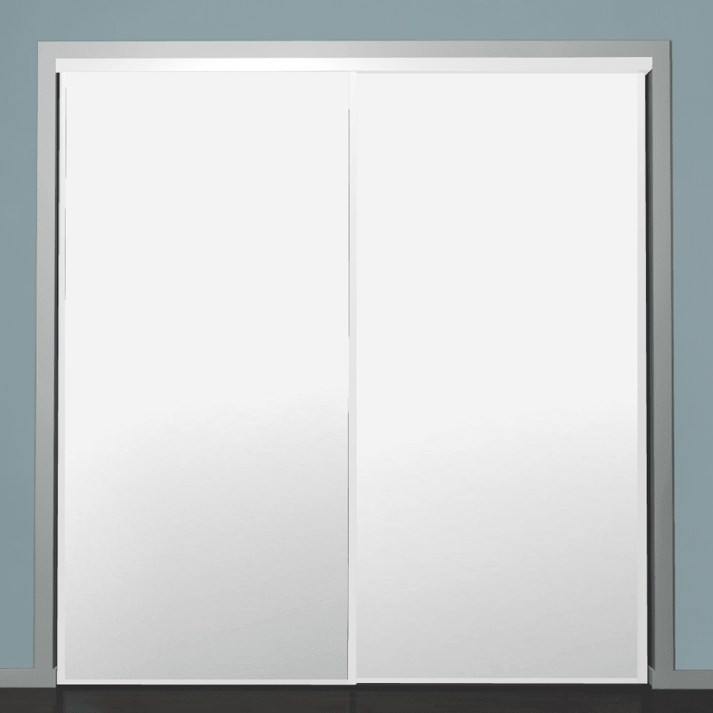 Double Sliding Doors: White / White